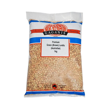 Gaganis Premium Brown Lentils 1kg Bag