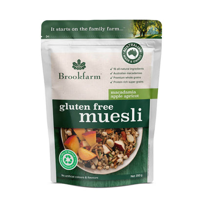 Brookfarm Gluten Free Muesli Toasted Macadamia, Apricot & Coconut 350g